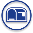 mailing icon blue