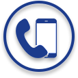 phone icon blue